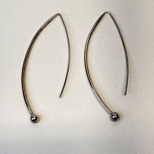 Silpada Sterling‎ Silver Balancing Act Threader Earrings Signed #W1307